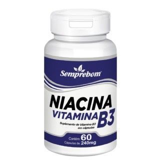 Niacina Vitamina B3  Semprebom  60 Cap. de 240 mg.